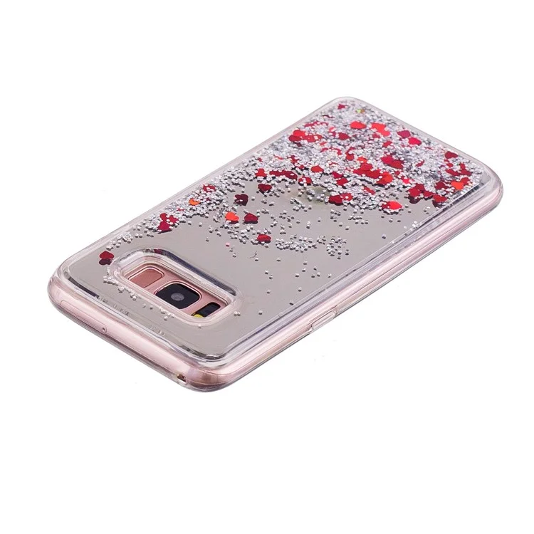 Dynamic Glitter Sequins Quicksand Mirror Surface TPU Case for Samsung Galaxy S8 SM-G950 - Silver