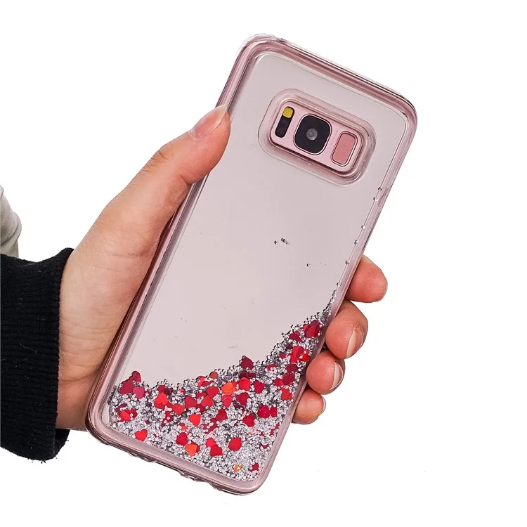 Dynamic Glitter Sequins Quicksand Mirror Surface TPU Case for Samsung Galaxy S8 SM-G950 - Silver