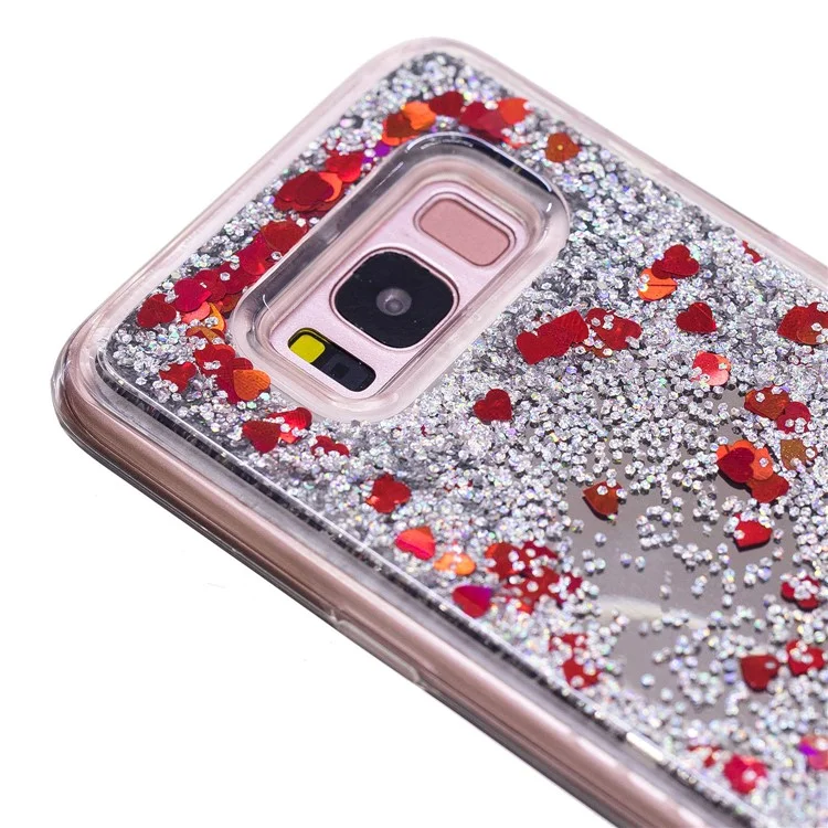 Dynamic Glitter Sequins Quicksand Mirror Surface TPU Case for Samsung Galaxy S8 SM-G950 - Silver