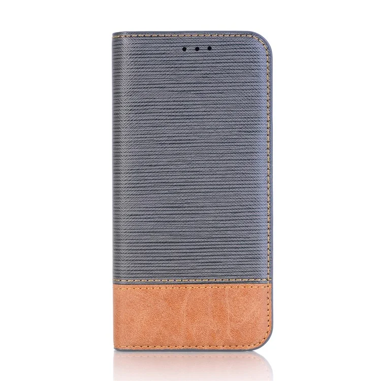 Toothpick Texture PU Leather Flip Stand Wallet Phone Case for Samsung Galaxy S9 SM-G960 - Grey
