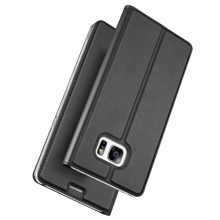DUX DUCIS Skin Pro Series Leather Stand Case for Samsung Galaxy Note Fan Edition - Grey
