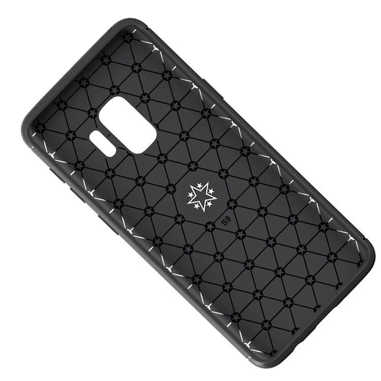 Case de Espalda de Tpu de Kickstand TPU Para Samsung Galaxy S9 SM-G960 (hoja de Metal Incorporada) - Negro / Gris