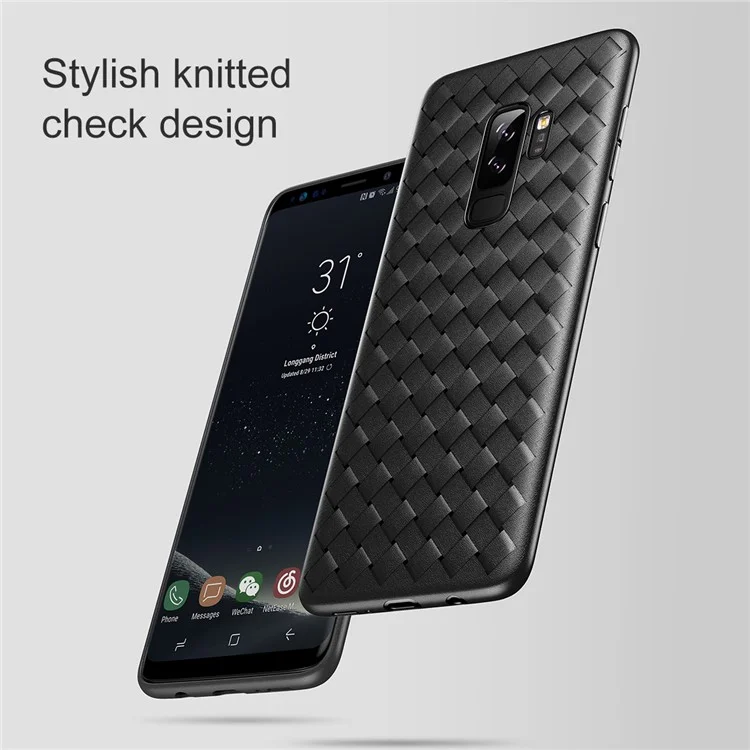 BASEUS BV Woven Texture Soft TPU Back Phone Case for Samsung Galaxy S9 G960 - Black