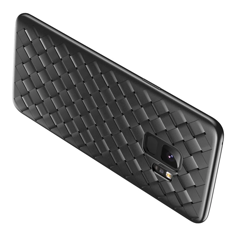 BASEUS BV Woven Texture Soft TPU Back Phone Case for Samsung Galaxy S9 G960 - Black