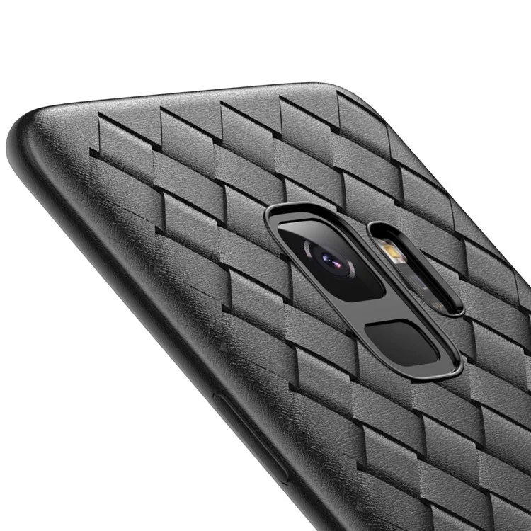 BASEUS BV Woven Texture Soft TPU Back Phone Case for Samsung Galaxy S9 G960 - Black