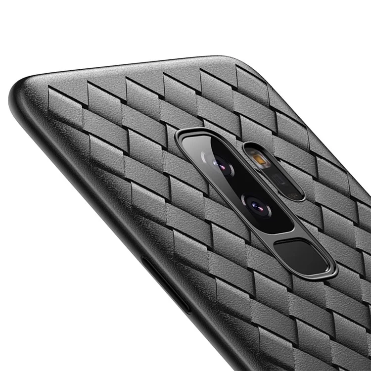 BASEUS BV Woven Texture Soft TPU Phone Casing for Samsung Galaxy S9+ SM-G965 - Black
