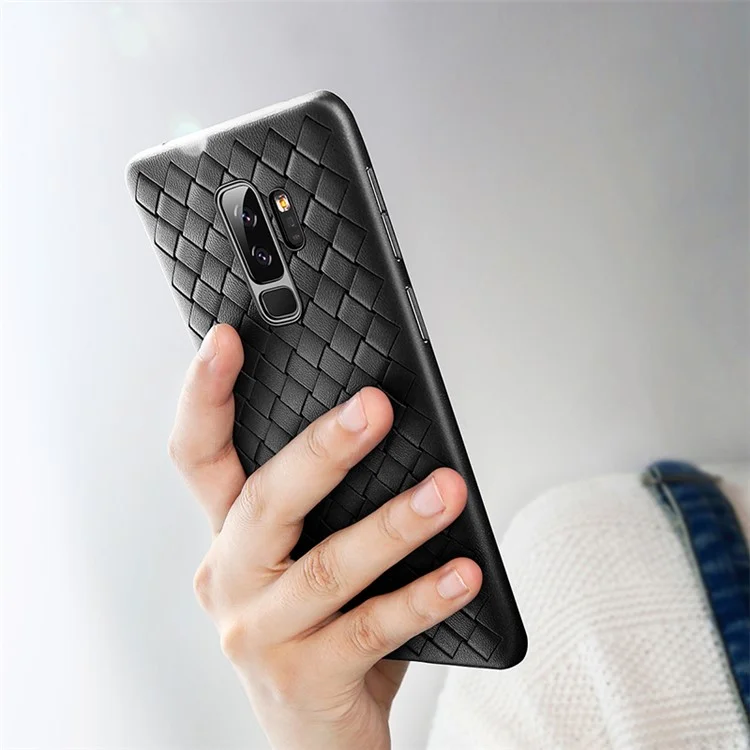 BASEUS BV Woven Texture Soft TPU Phone Casing for Samsung Galaxy S9+ SM-G965 - Black