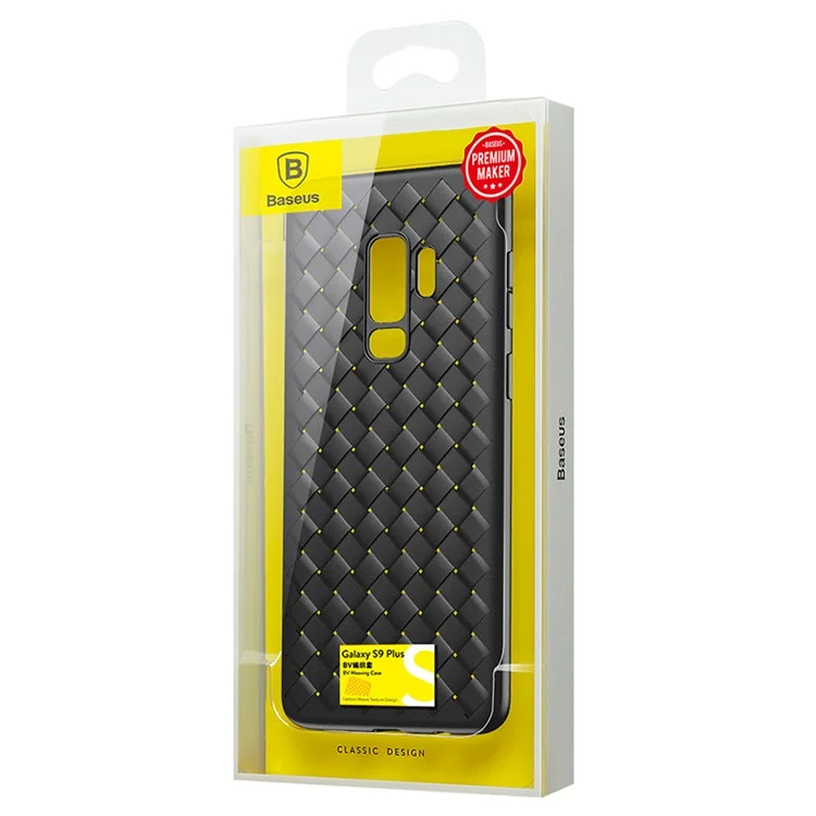 BASEUS BV Woven Texture Soft TPU Phone Casing for Samsung Galaxy S9+ SM-G965 - Black