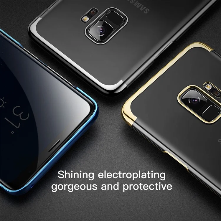 BASEUS Glitter Series Plated PC Hard Phone Case for Samsung Galaxy S9 G960 - Black