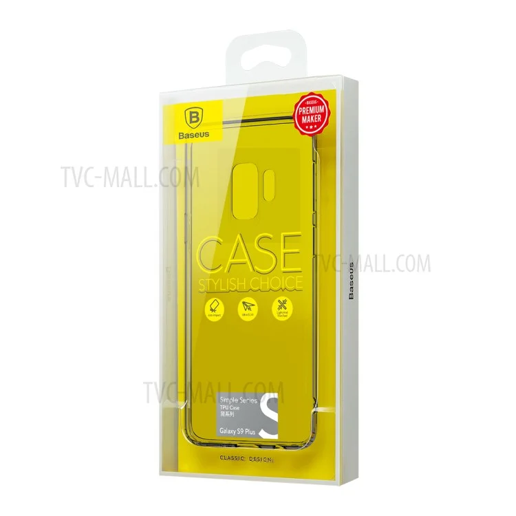 BASEUS Simple Series Clear Germany Bayer TPU Case for Samsung Galaxy S9+ SM-G965 - Grey