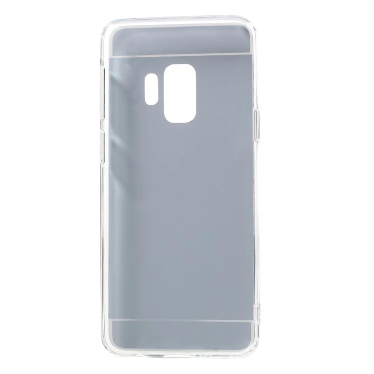 Mirror-like Surface TPU Phone Case with Ring Kickstand for Samsung Galaxy S9 G960 - Black