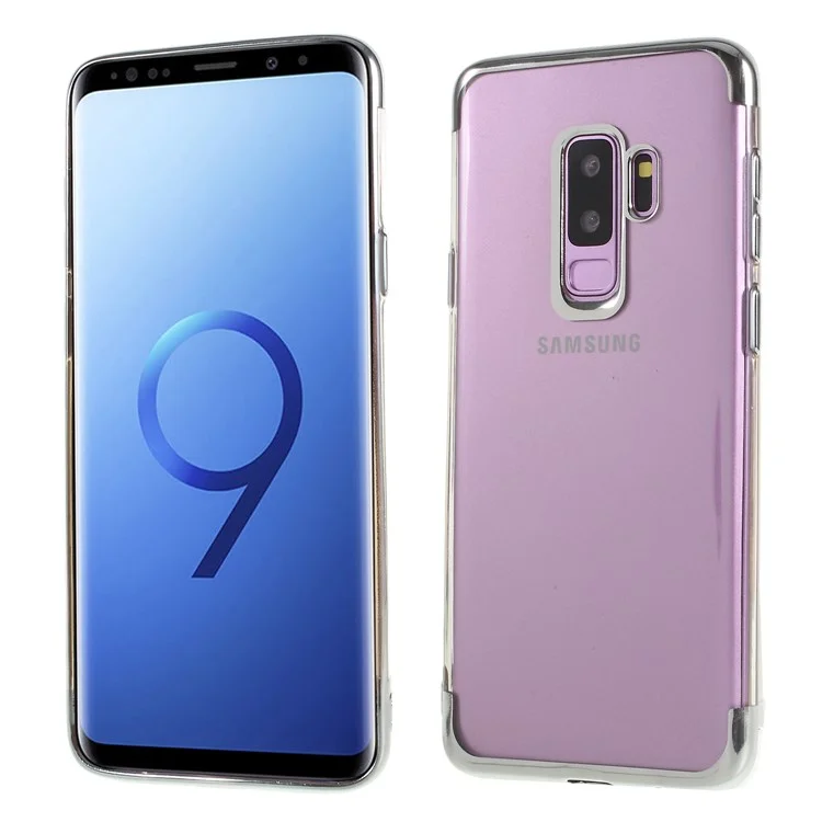Electroplating Edges TPU Back Case for Samsung Galaxy S9 Plus SM-G965 - Black