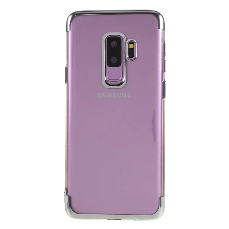 Electroplating Edges TPU Back Case for Samsung Galaxy S9 Plus SM-G965 - Black