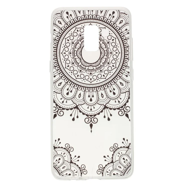 Ultra Thin Patterned Soft TPU Cell Phone Cover for Samsung Galaxy A8 Plus (2018) - Lace Pattern