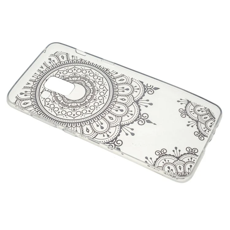 Ultra Thin Patterned Soft TPU Cell Phone Cover for Samsung Galaxy A8 Plus (2018) - Lace Pattern