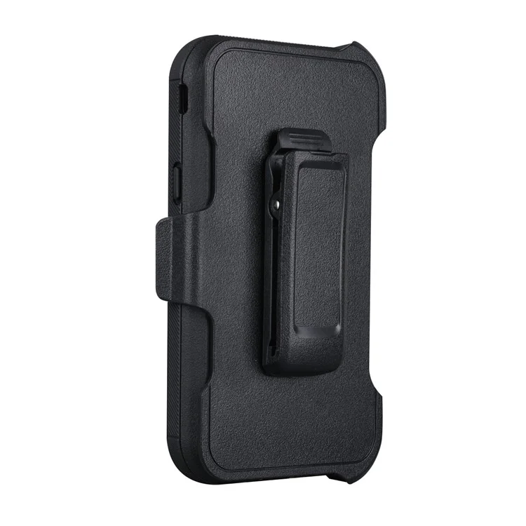 Heavy Duty PC + TPU Hybrid Belt Clip Kickstand Mobile Case for Samsung Galaxy J7 V / J7 Perx - Orange / Black
