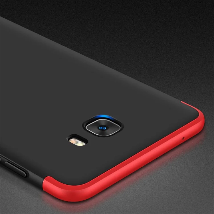 GKK Detachable 3-piece Matte PC Hard Case for Samsung Galaxy C9 Pro - Red / Black