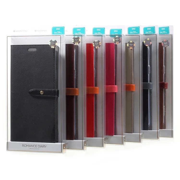 MERCURY GOOSPERY Romance Diary Leather Stand Wallet Case for Samsung Galaxy S9 Plus SM-G965 - Black