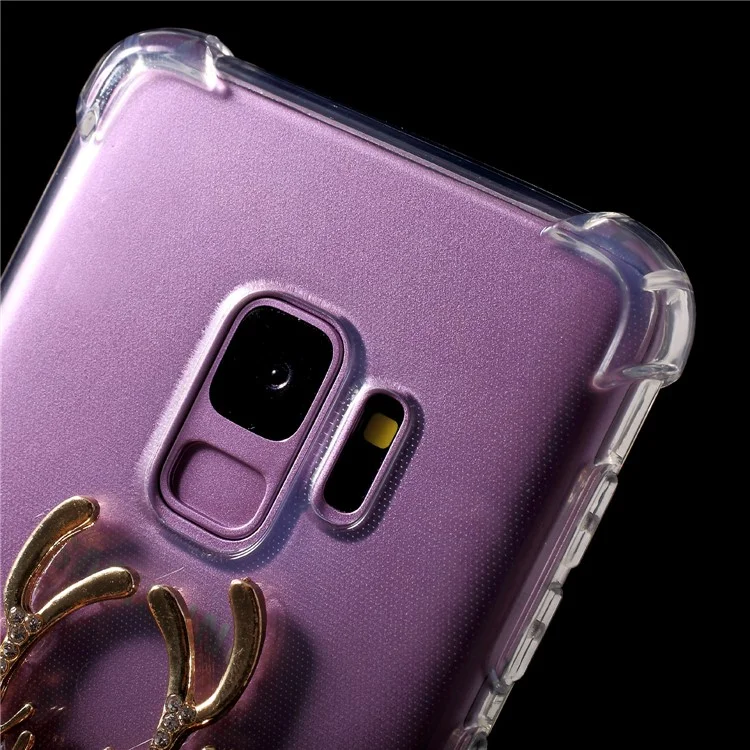 Air Cushion Shockproof TPU Case with Diamante Elk for Samsung Galaxy S9 G960