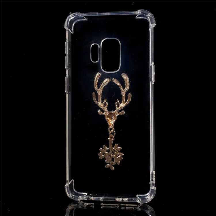 Air Cushion Shockproof TPU Case with Diamante Elk for Samsung Galaxy S9 G960