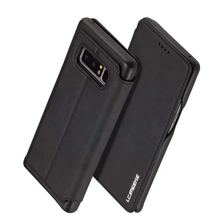 LC.IMEEKE Retro Style Leather Card Holder Case for Samsung Galaxy Note 8 SM-N950 - Black