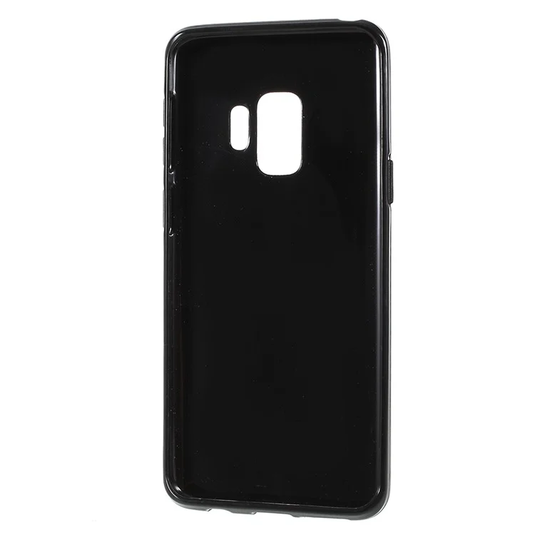 100Pcs/Set S Shape Carbon Fiber Brushed TPU Case for Samsung Galaxy S9 G960 - Black