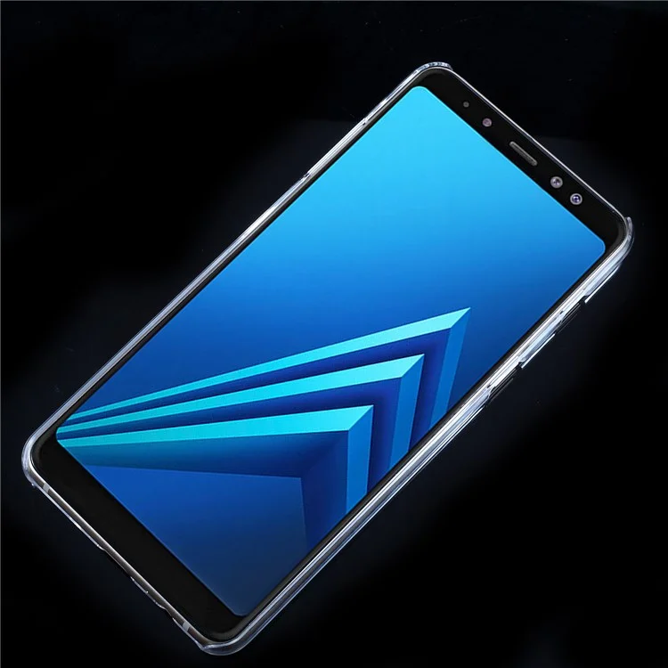 100Pcs/Set Crystal Clear Hard Plastic Mobile Phone Case for Samsung Galaxy A8 (2018)