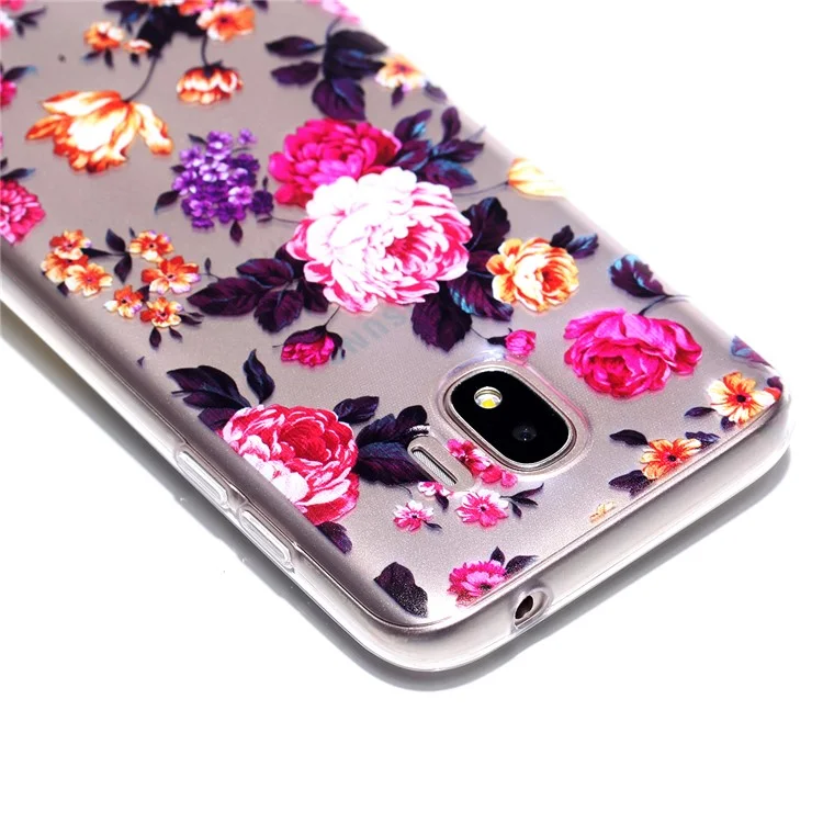 Pattern Printing TPU Case for Samsung Galaxy J2 Pro 2018 - Vivid Flowers