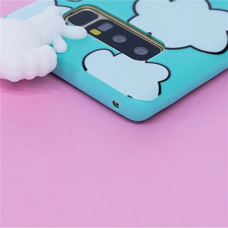 Shell de Couverture TPU 3D Mignon Poll Impression Pour Samsung Galaxy Note 8 SM-N950 - Modèle de Nuage