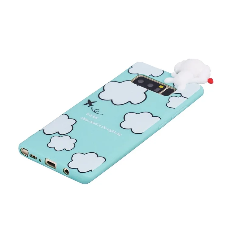 Shell de Couverture TPU 3D Mignon Poll Impression Pour Samsung Galaxy Note 8 SM-N950 - Modèle de Nuage