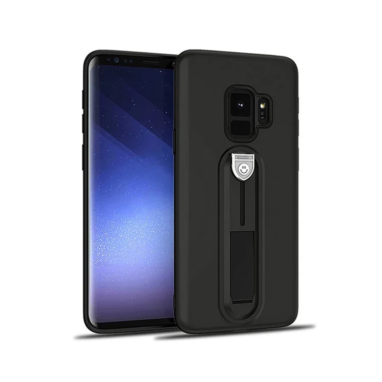 OCUBE Soft TPU Back Case with Sliding Kickstand for Samsung Galaxy S9 SM-G960 - Black