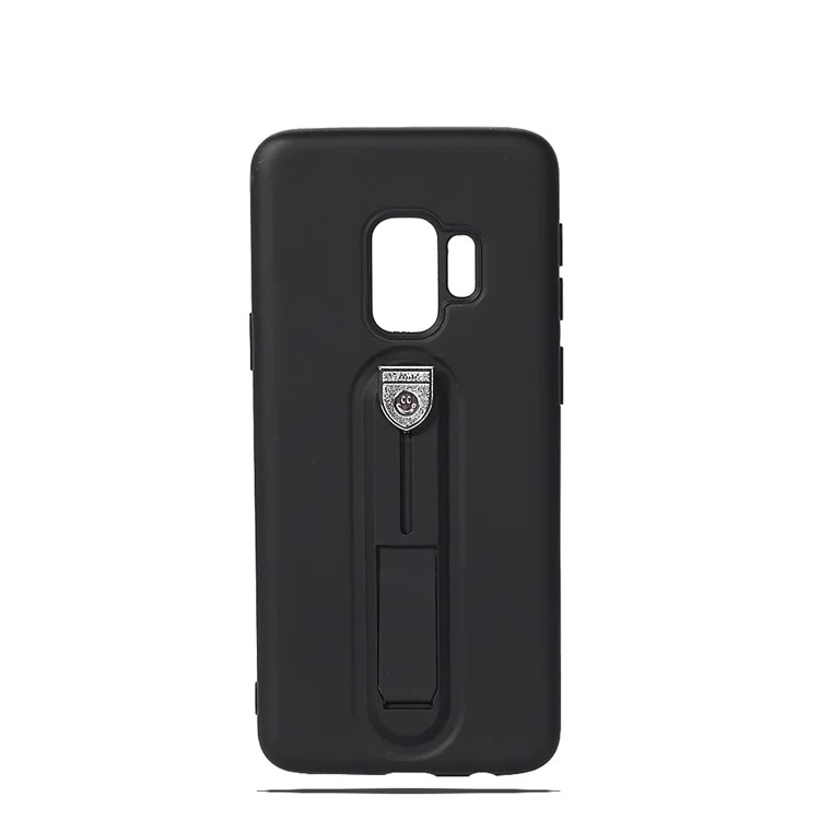 OCUBE Soft TPU Back Case with Sliding Kickstand for Samsung Galaxy S9 SM-G960 - Black