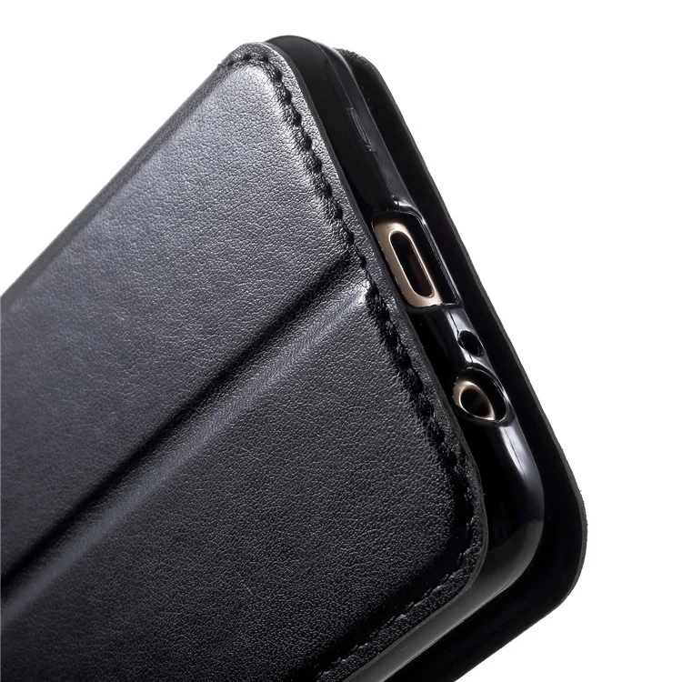 ROAR KOREA View Window Noble Leather Flip Stand Cover Case for Samsung Galaxy A8 (2018) - Black