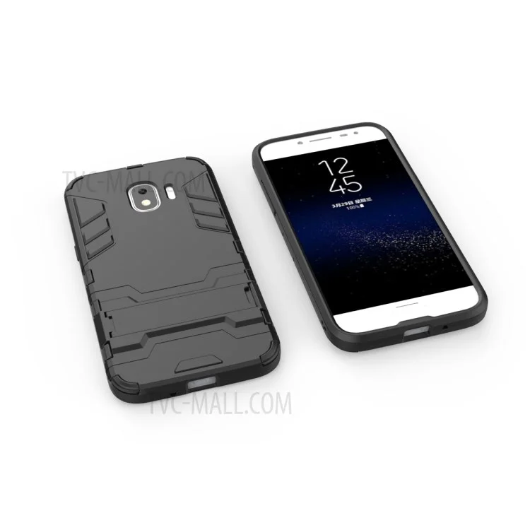 Cool Guard Kickstand Hybrid PC TPU -hülle Für Samsung Galaxy J2 Pro 2018 - Schwarz