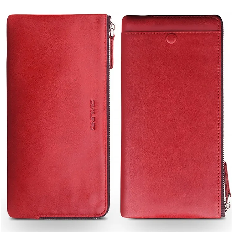 QIALINO Genuine Leather wallet Protective Mobile Phone Case for Samsung Galaxy S9+ SM-G965 - Red