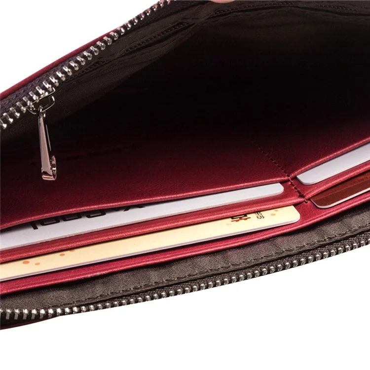QIALINO Genuine Leather wallet Protective Mobile Phone Case for Samsung Galaxy S9+ SM-G965 - Red