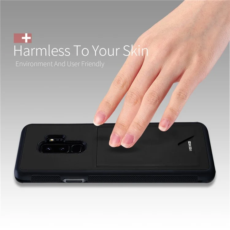 DUX DUCIS Pocard Series Card Pocket PU Leather Coated TPU Case for Samsung Galaxy S9+ SM-G965 - Black