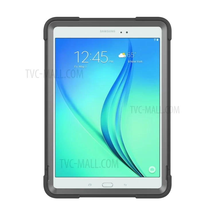 Shock Proof Anti-dust Hybrid TPU + PC Protective Case with Kickstand for Samsung Galaxy Tab A 9.7 - Black