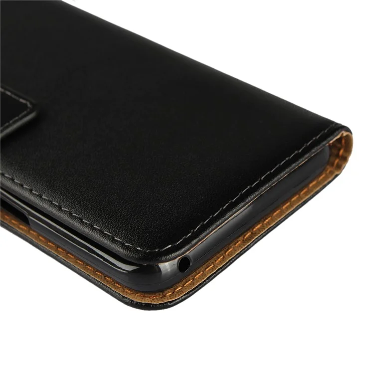 Funda de teléfono de cuero dividido premium para Samsung Galaxy S9 G960 con funciones de cartera y soporte - Negro