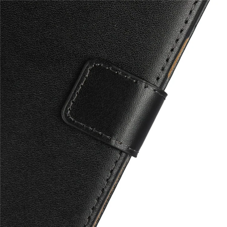 Funda de teléfono de cuero dividido premium para Samsung Galaxy S9 G960 con funciones de cartera y soporte - Negro