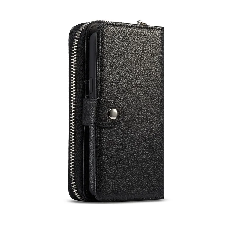 Litchi Texture Detachable 2 in 1 Wallet Leather Case for Samsung Galaxy S9 G960 - Black