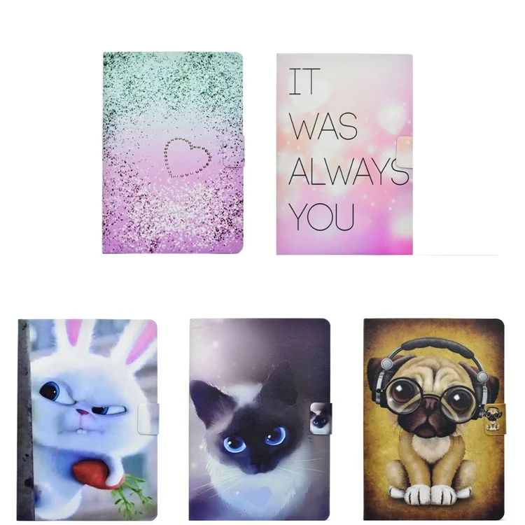 Pattern Printing Leather Stand Case for Samsung Galaxy Tab A 10.1 (2016) T580 T585 - Cute Cat