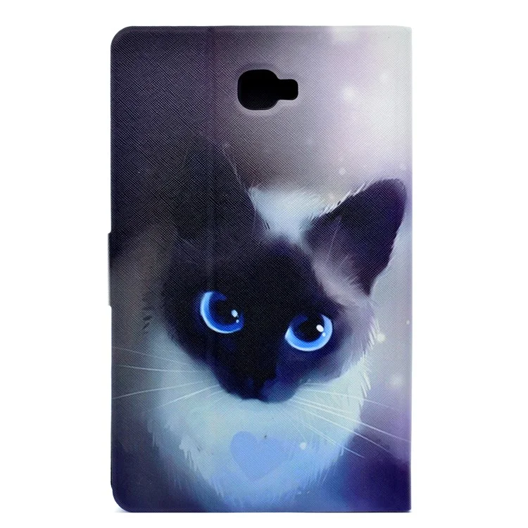 Pattern Printing Leather Stand Case for Samsung Galaxy Tab A 10.1 (2016) T580 T585 - Cute Cat
