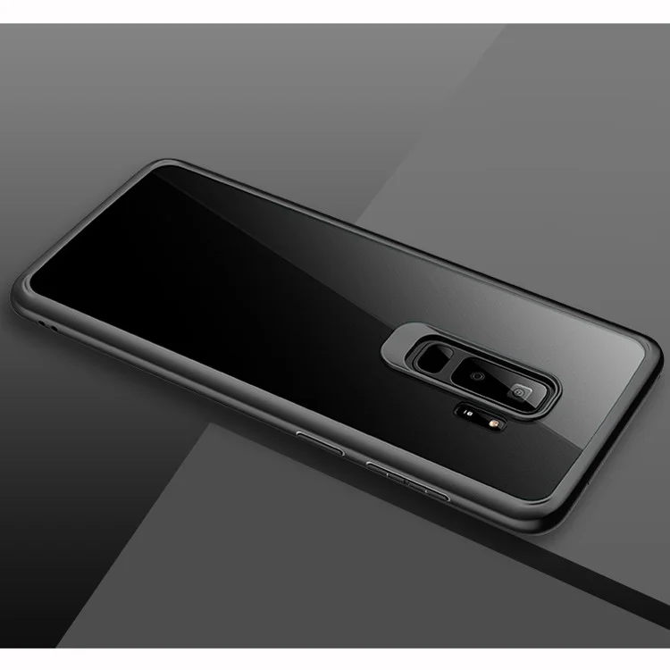 ROCK Ultra-thin TPU PC Clear Back Case for Samsung Galaxy S9+ SM-G965 - Black