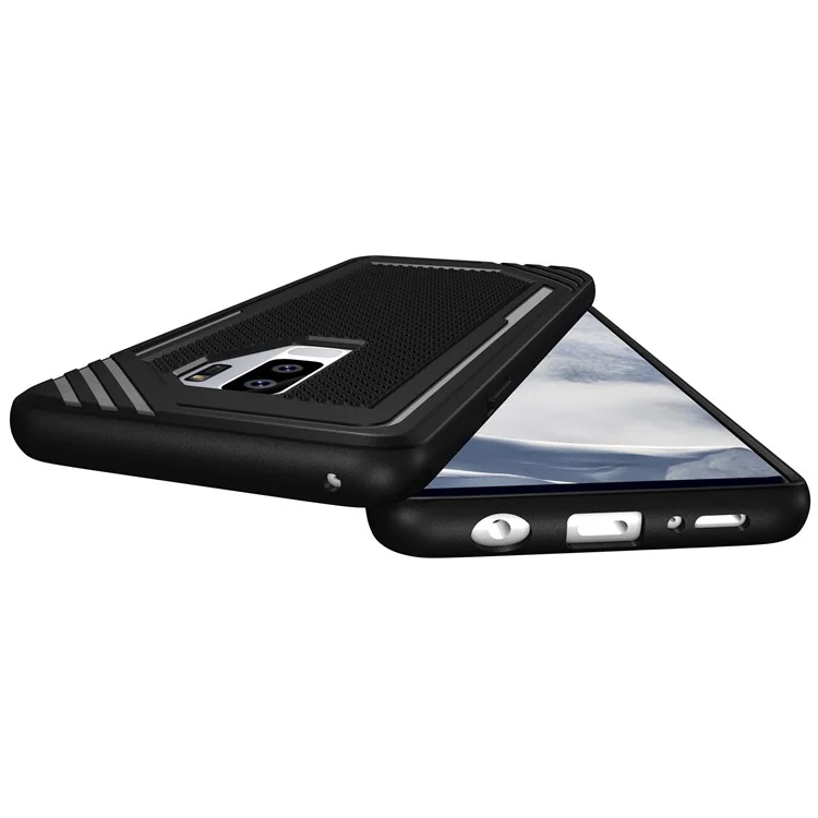 Anti-slip Armor TPU Mobile Phone Case for Samsung Galaxy S9+ G965 - Black
