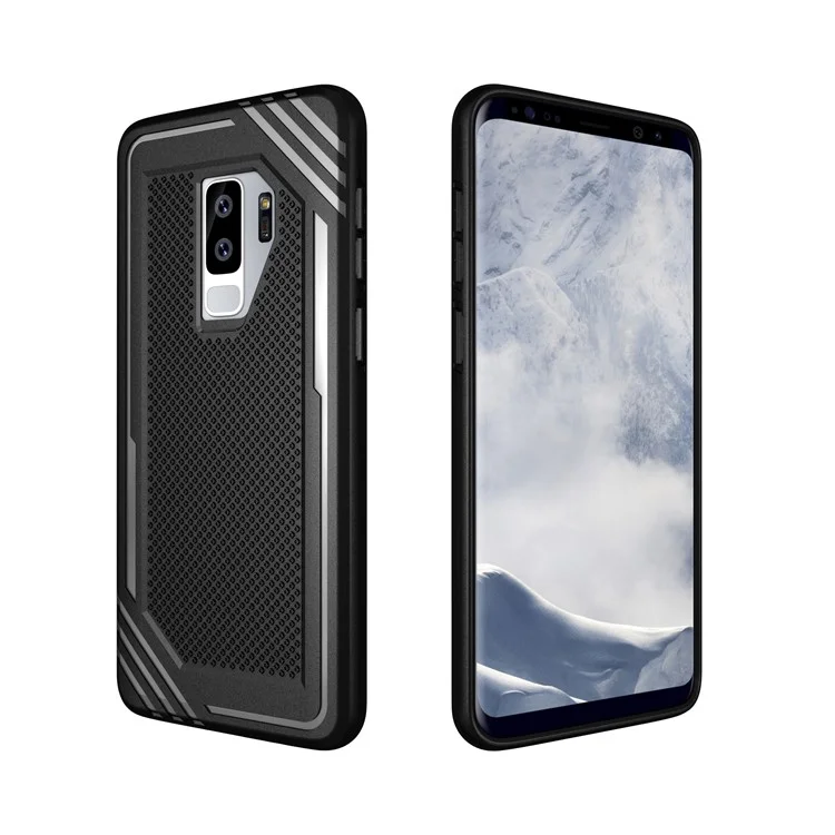 Anti-slip Armor TPU Mobile Phone Case for Samsung Galaxy S9+ G965 - Black