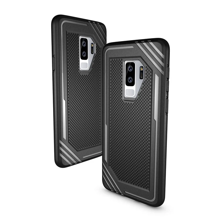 Anti-slip Armor TPU Mobile Phone Case for Samsung Galaxy S9+ G965 - Black