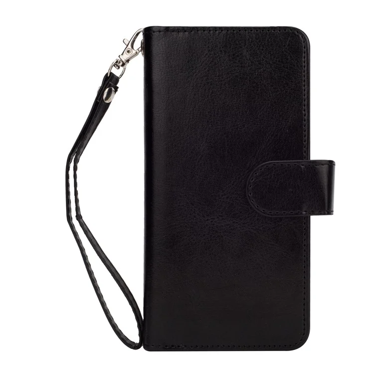 Detachable 9 Card Slots Leather Wallet Case for Samsung Galaxy S9 SM-G960 - Black