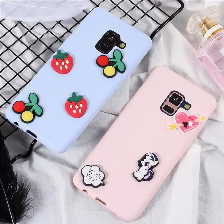 Cute 3D Cartoon Image Soft TPU Cellphone Case for Samsung Galaxy A8 (2018) - Sunflower