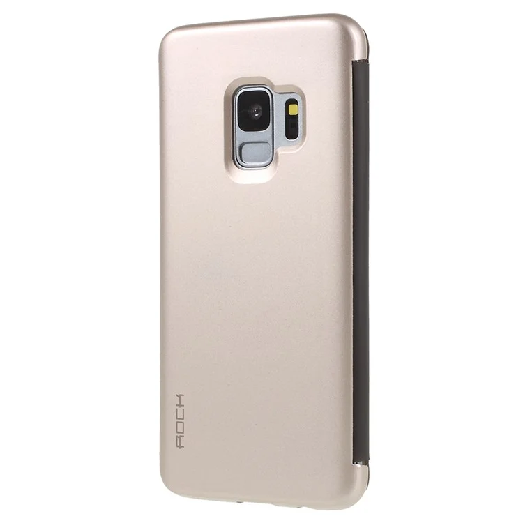 ROCK Dr.V Series Invisible Full Window View PC TPU Flip Case for Samsung Galaxy S9 SM-G960 - Black